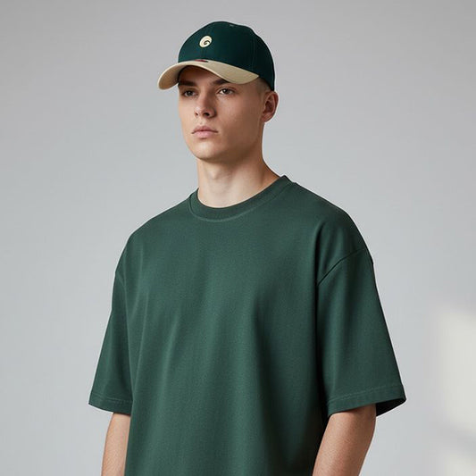Omtex Dual Tone Performance Cap – Green & Beige