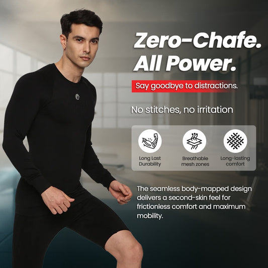 Omtex Seamless Compression T-Shirts FS Black