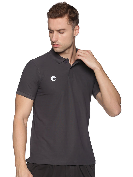 Kings Polo T Shirts Carbon Grey