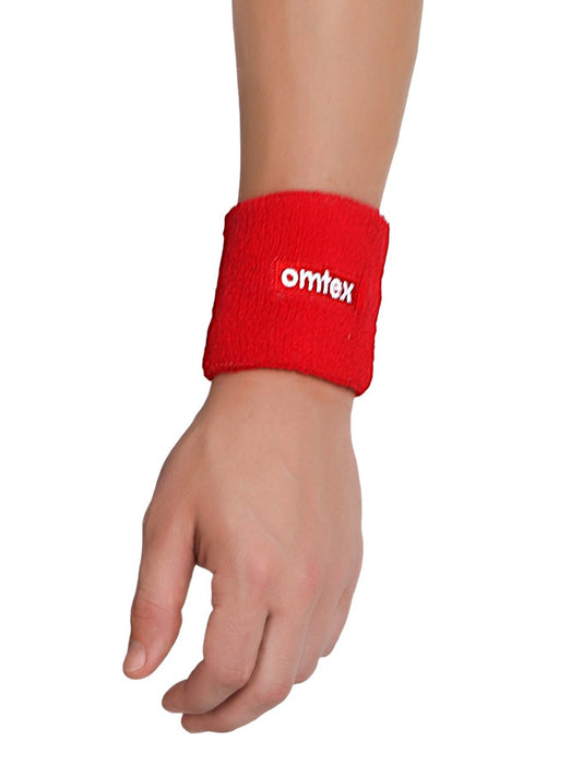 Omtex Wrist Sweat Band Red (3 inch)