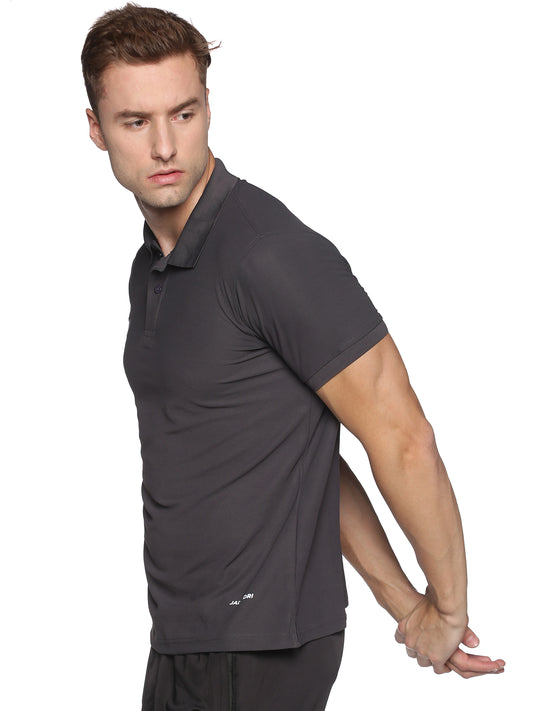 Kings Polo T Shirts Carbon Grey