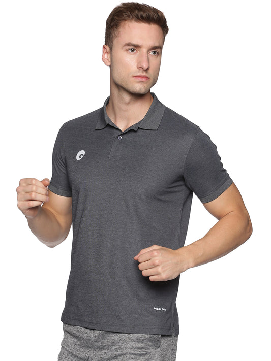 Kings Polo T-shirt Charcoal Grey