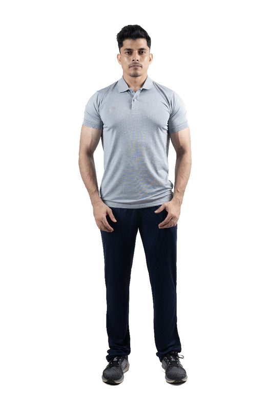 JACQUARD POLO T-SHIRT Grey