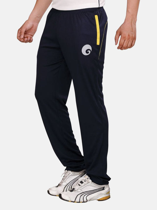 omtex Royal Track Pants - 06 For Men - Navy Blue/Yellow