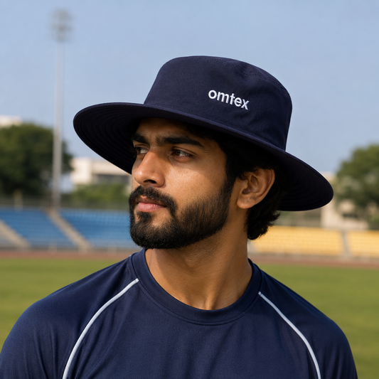 Omtex Club Panama Hat Navy Blue