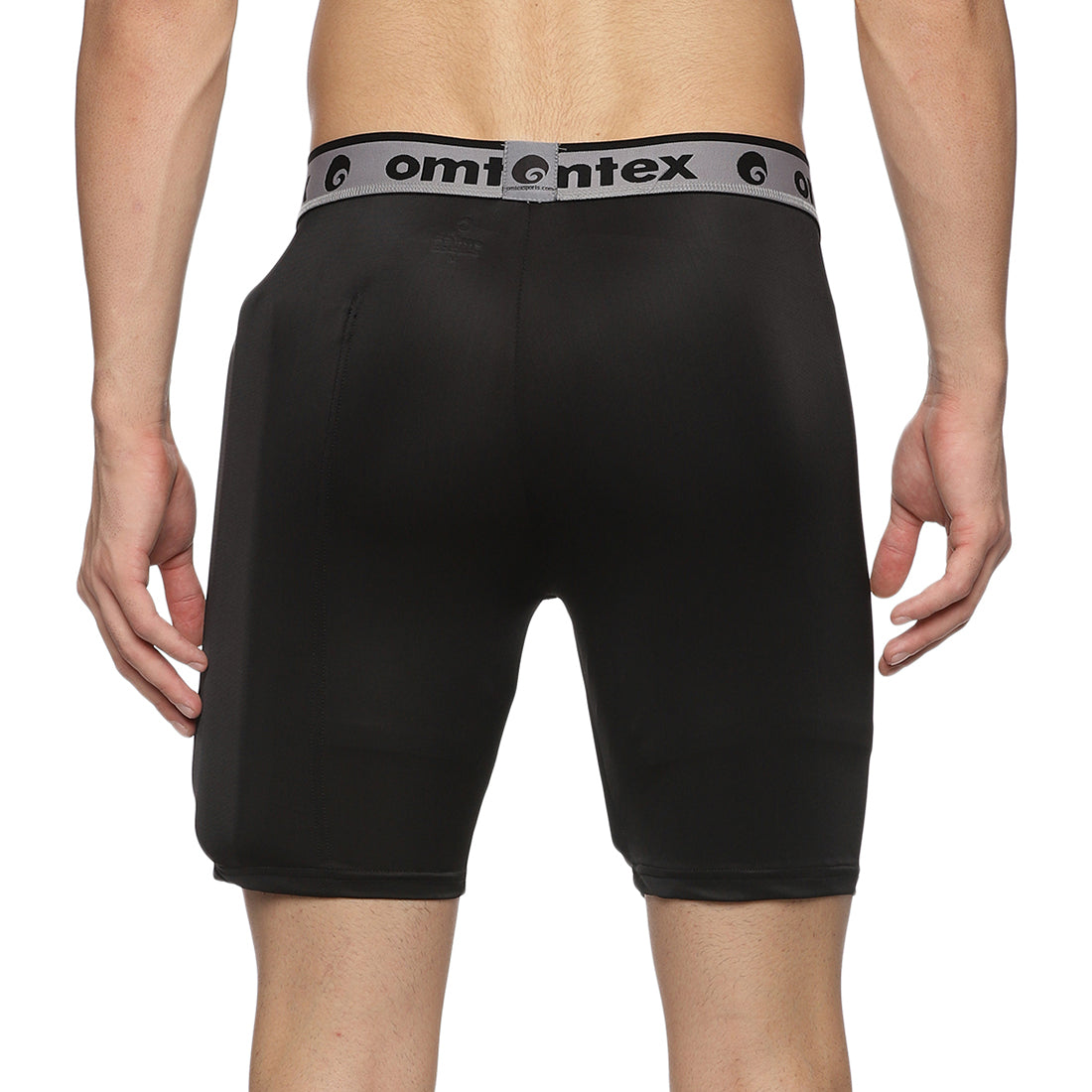 Omtex Compression Batting Shorts with Inner Pad Right Handed Black