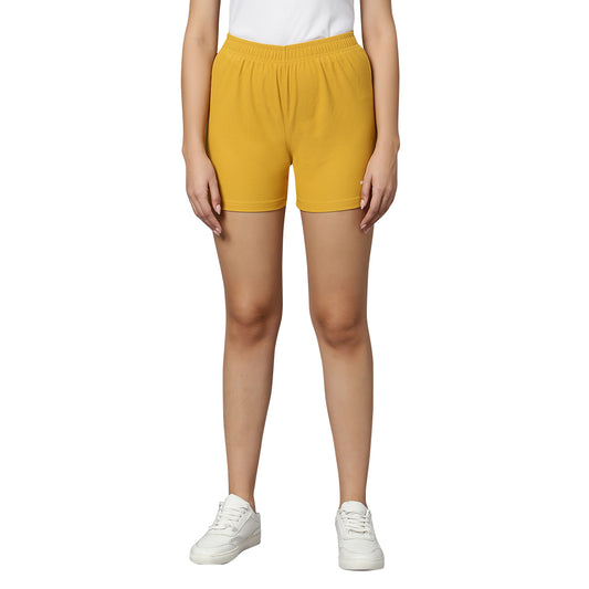 JILL Plain Shorts Mustard