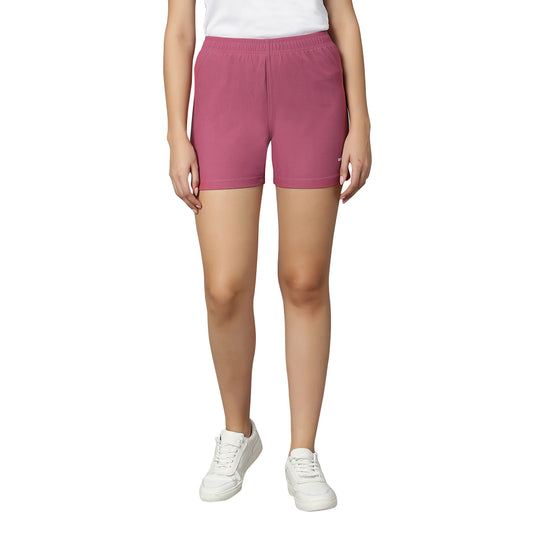 JILL Plain Shorts Rosewood