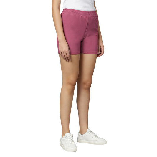 JILL Plain Shorts Rosewood