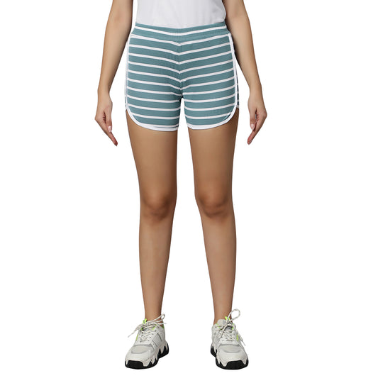 PIXY Stripe Shorts - Grey