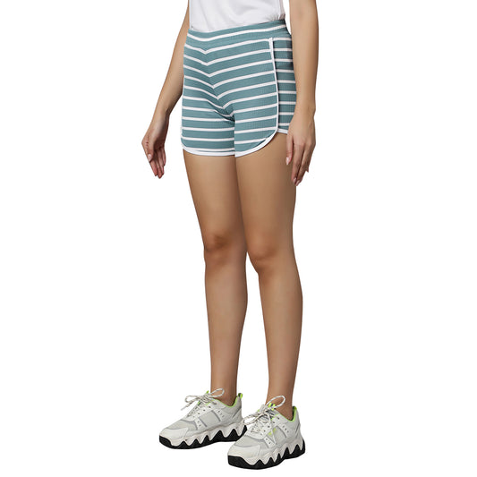 PIXY Stripe Shorts - Grey