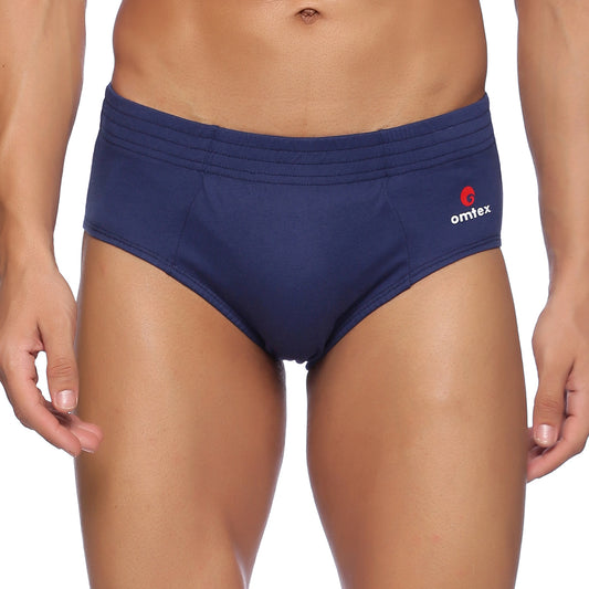 Omtex Cricket Sports Brief Navy Blue