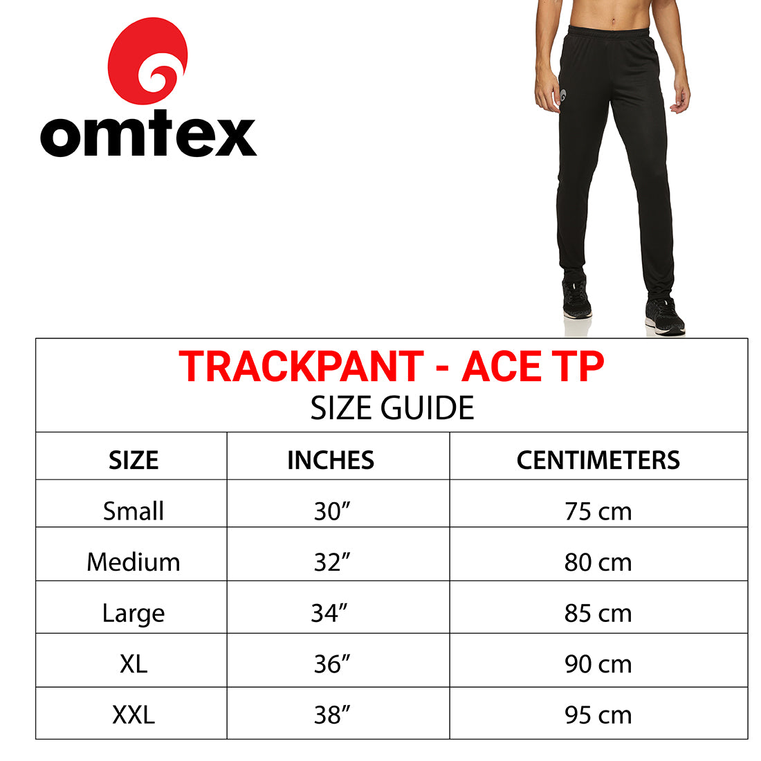 Ace Track Pant Black – Omtex Sports