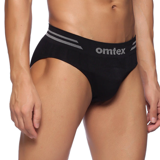 Omtex Sports Brief Seamless Supporter Black