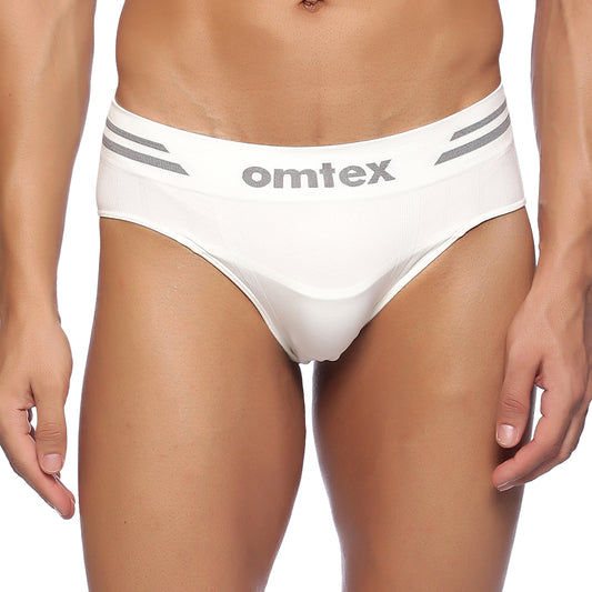 Omtex Sports Brief Seamless Supporter White