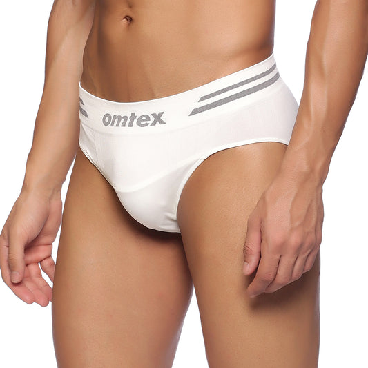 Omtex Sports Brief Seamless Supporter White