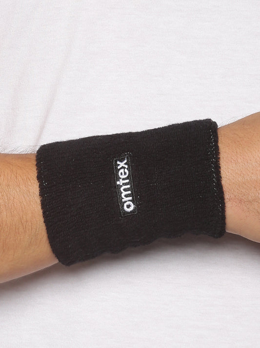 Omtex Wrist Sweat Band Black (5 inch)