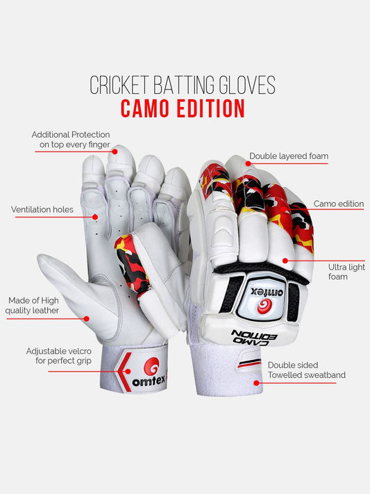 Cricket Batting Gloves Camo Edition