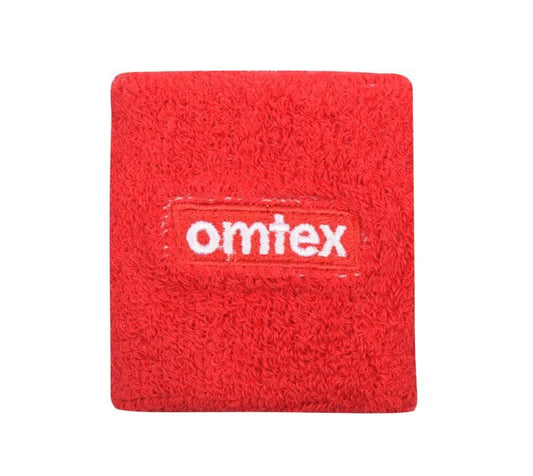 Omtex Wrist Sweat Band Red (3 inch)