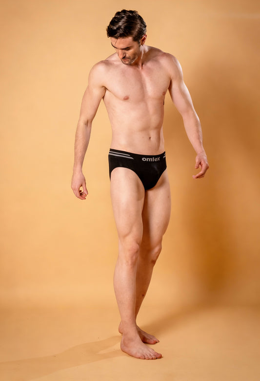 Omtex Sports Brief Seamless Supporter Black