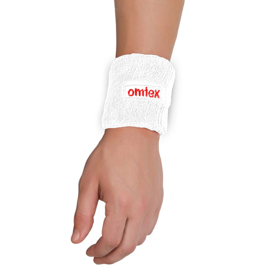 Omtex Wrist Sweat Band White (3 inch)